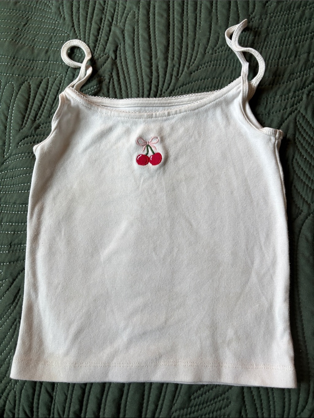 Aeropostale White Girls' Cherry Camisole Tank Top
